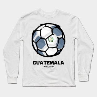 Guatemala Football Country Flag Long Sleeve T-Shirt